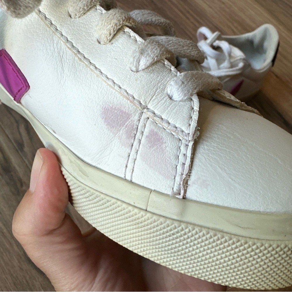 Veja Campo Ultra violet And black Leather Sneakers Womens Size 7 Purple magenta - Picture 9 of 10